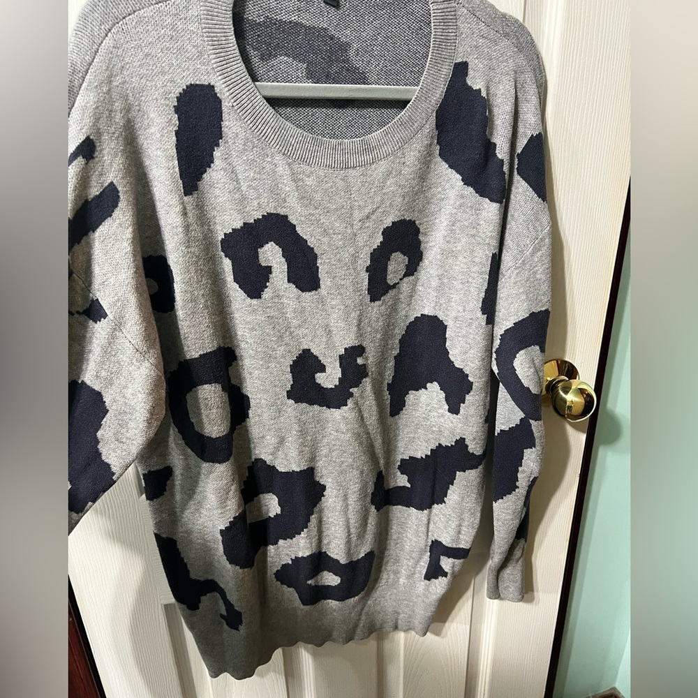 Leopard tunic sweater 2XL